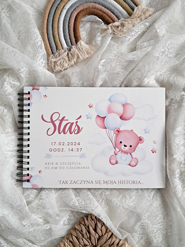 notatniki i albumy ALBUM MIŚ pamiątka chrztu świętego chrzest święty chłopca