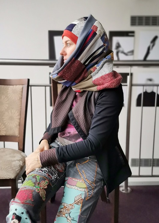 komplet patchworkowy boho handmade ruda klara
