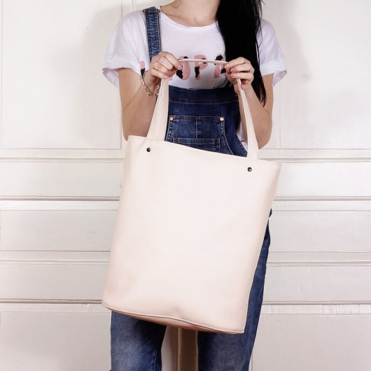 Shopper bag xl pastelowy róż hairoo