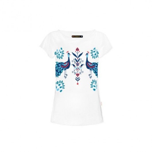 T-shirt Peacock White odCZAPY odCZAPY