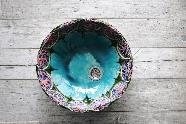 umywalki Umywalka Ceramiczna Nablatowa Drzewo Życia gliniana
