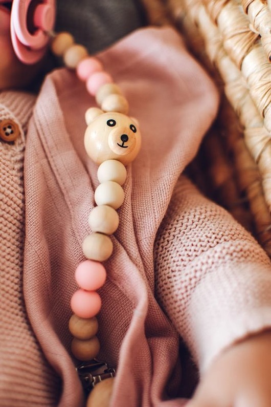 zawieszka do smoczka  Little Bear Baby Girl Mymami
