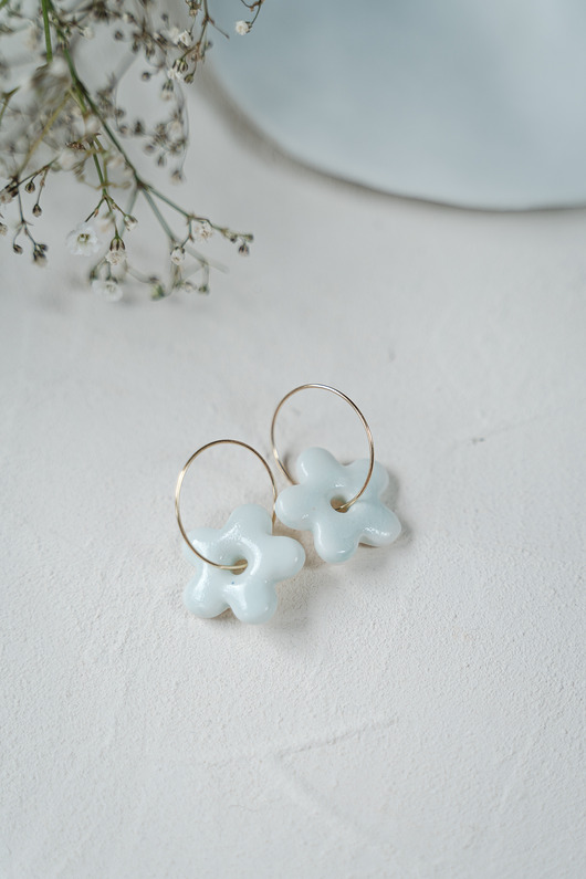 kolczyki ceramiczne Kolczyki porcelanowe BLOOM