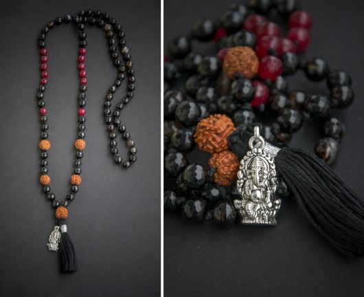 GANESHA MALA /// naszyjnik bransoleta RUDRAKSZA NOMAD ACCESSORIES
