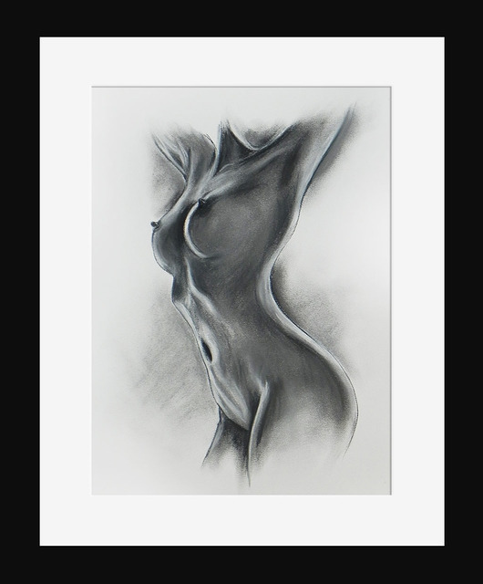 Rysunek sucha pastel, akt kobiety. Roan Studio