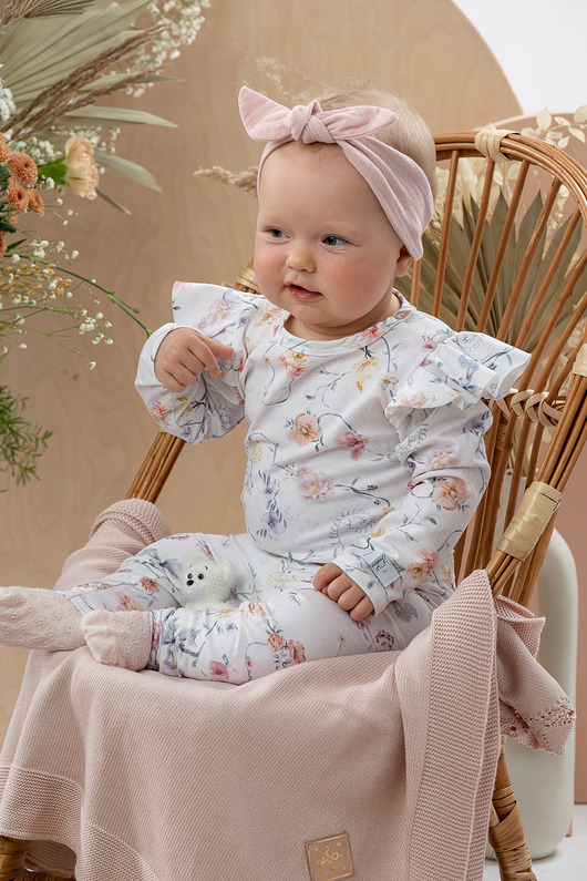 body i śpiochy niemowlęce Body niemowlęce CAMILLA organic z długim rękawem garden
