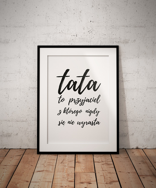 PLAKAT a3 na Dzień Ojca Rabarbar Handmade