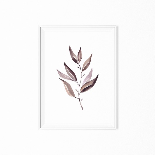 Plakat skandynawski botaniczny Leave A4 myscandi