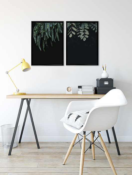 Dwa plakaty 50x70 Liście Bury Lis