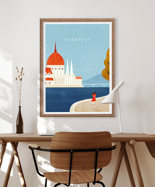 plakaty Budapeszt - spacer nad Dunajem - plakat fine art