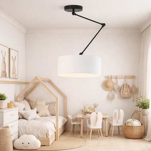lampy do pokoju dziecka Funkcjonalna lampa sufitowa z regulowanym ramieniem dla dzieci NEWA KIDS