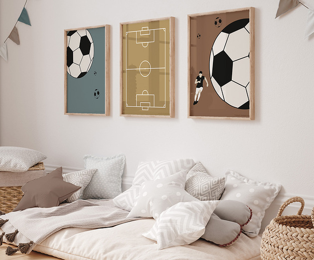 obrazy i plakaty do pokoju dziecięcego Plakat dla dzieci Soccer Fun