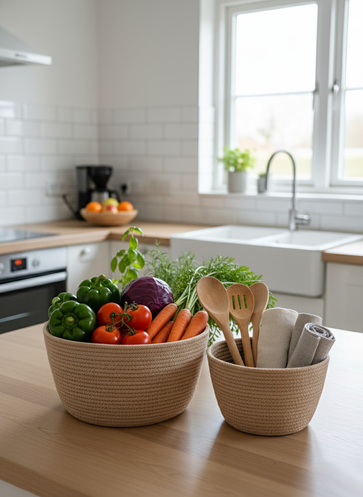 kosze do przechowywania Zestaw koszyków ze sznurka rękodzieło na prezent KS031