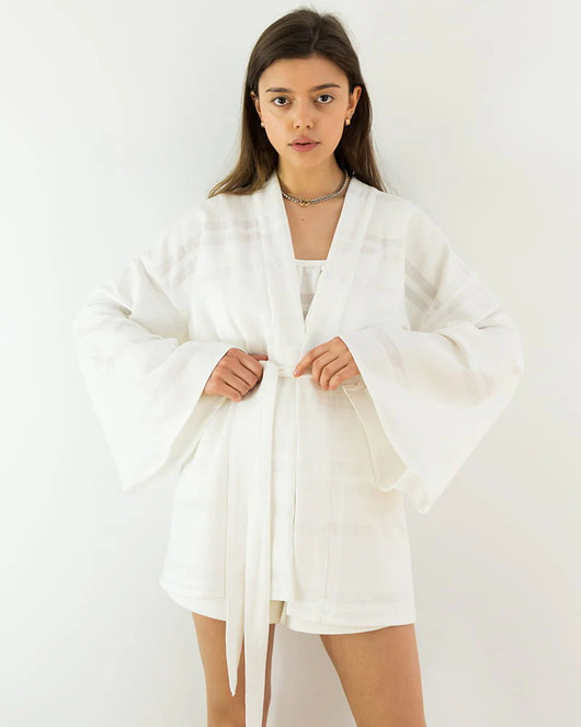 sukienki maxi damskie Kimono Pekin jackard premium