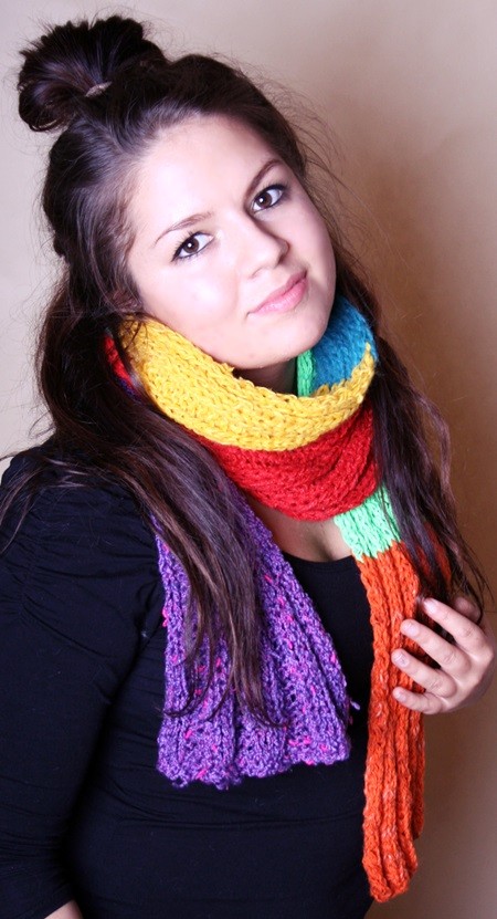Kolorowy szal Mademoiselle Patrini