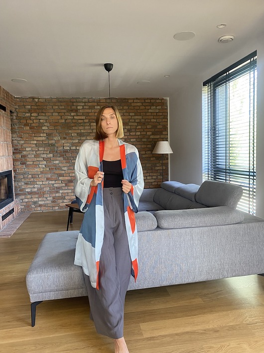 szlafroki damskie Szlafrok narzutka kimono lekki jak mgiełka