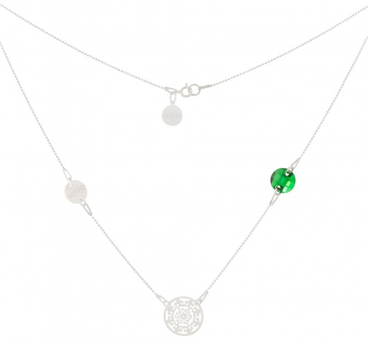 Srebrny naszyjnik arabska rozeta kryształ Swarovski HIT SOTHO