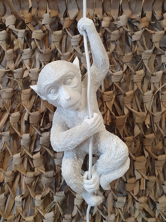 lampy wiszące Lampa Małpa Małpka Monkey biała