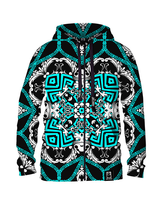bluzy męskie Męska Bluza Expres Zamek DR.CROW Mint Baroque