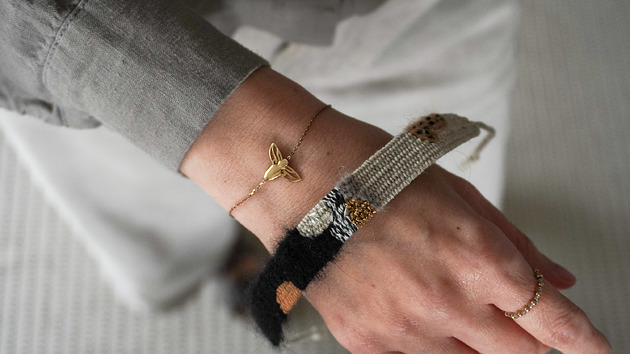 bransoletki na sznurku Tkana bransoletka handmade  na sznurku