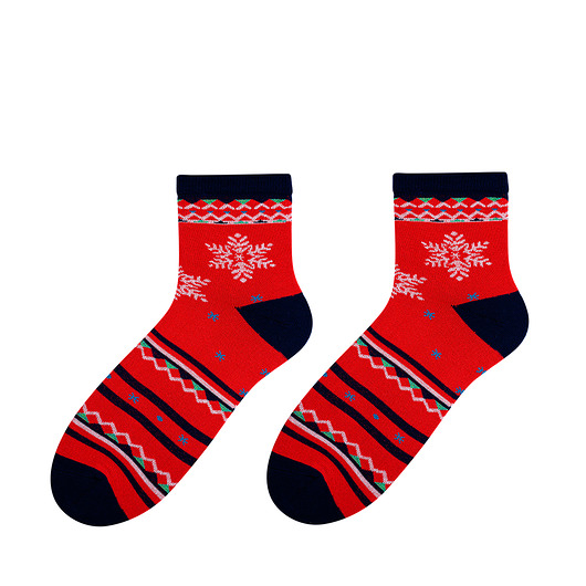 Skarpetki świąteczne damskie - Śnieżynki Popsox