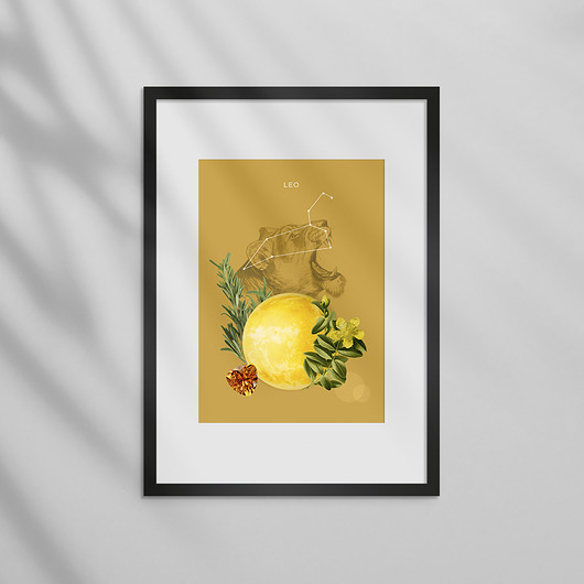 Plakat / Kolaż Znak zodiaku "Lew" kris collage