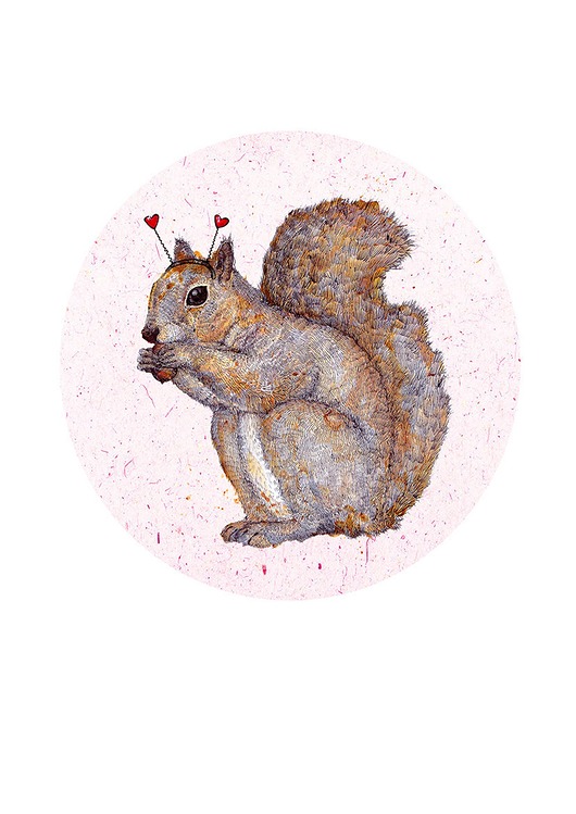grafiki i ilustracje Wiewiórka Valentina - Grafika - Ilustracja na ścianę