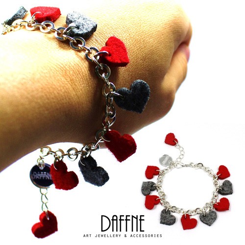 Bransoletka Felt Heart I by Daffne LOVINA PRINTS