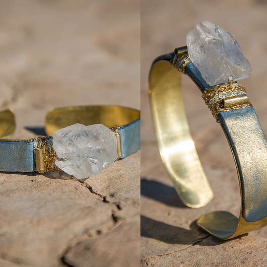 CRYSTAL BRACELET bransoleta mosiądz z kryształem NOMAD ACCESSORIES