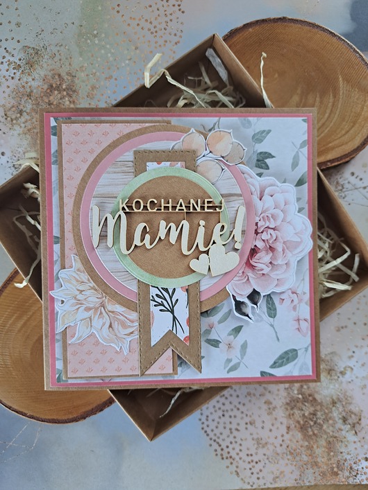 kartki scrapbooking Kartka urodzinowa dla mamy (w pudełku)