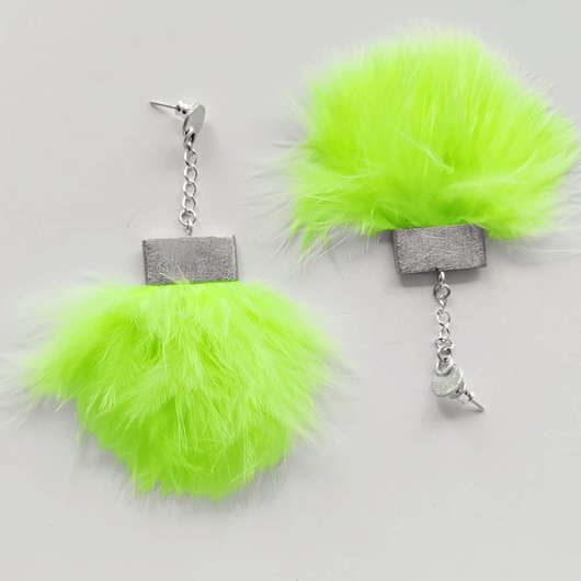 kolczyki z piórami PIÓRKO kolczyki