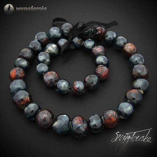 biżuteria RAKU BLUE METALLICO 001 Szczyglowska