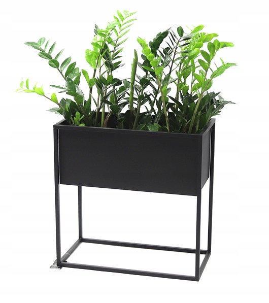 kwietniki Kwietnik Metalowy CUBO 60x60x30cm czarny LOFT