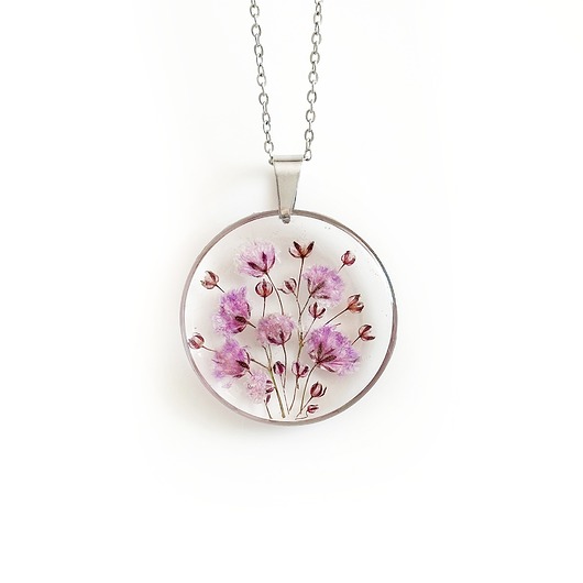 naszyjniki - inne Naszyjnik z kwiatami, prezent na święta