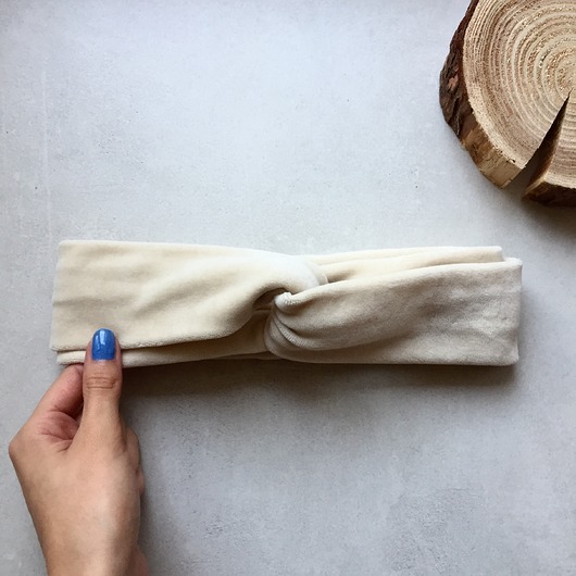 Almond Velvet Turban - Opaska Girlsband