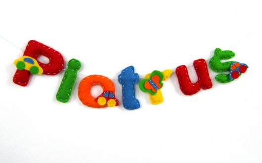 Literki z filcu - Piotruś locoloro