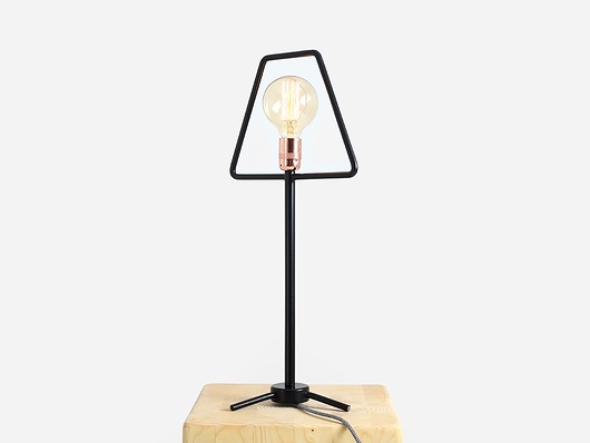 lampy stołowe Lampa  stołowa metalowa Firkant Table - czarny loft