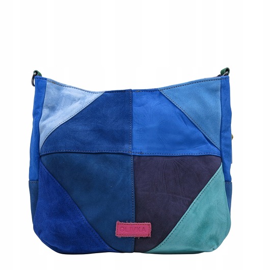 torby na ramię Torebka damska pojemna zamszowa na ramię kolorowa oryginalna OLIVKA