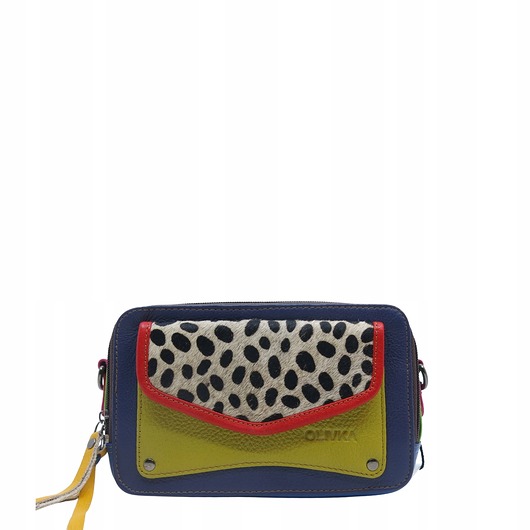 torby na ramię Torebka listonoszka zero waste skórzana przepiękna oryginalna OLIVKA