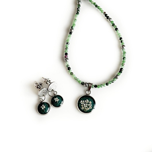 komplet biżuterii Komplet biżuterii z dziką marchwią - Zoisyt