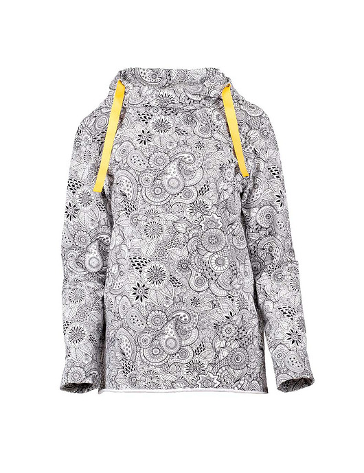 bluza z kapturem damska Bluza z kapturem "Czarno-biały Paisley"