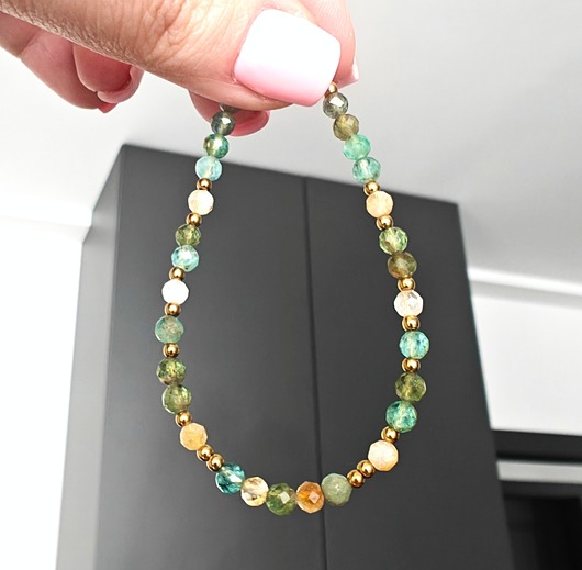 bransoletki z kamieni naturalnych Bransoletka kianit i cytryn