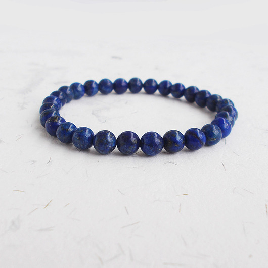 bransoletki z kamieni naturalnych Lapis lazuli 6 mm Wygodna bransoletka