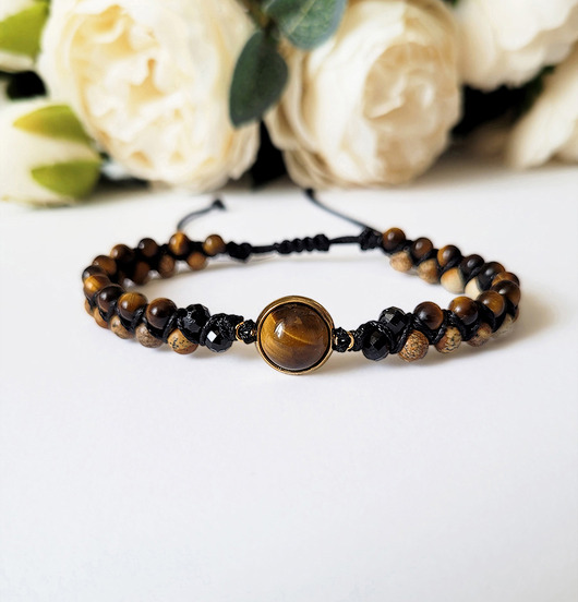 bransoletki z kamieni naturalnych OCHRONA, OBFITOŚĆ i optymizm- z Turmalinem