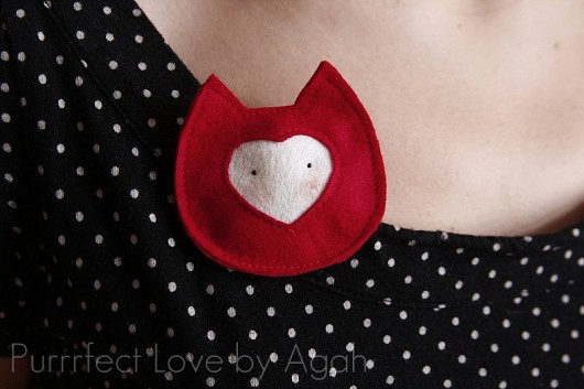 Broszka Purrrfect Love made by agah
