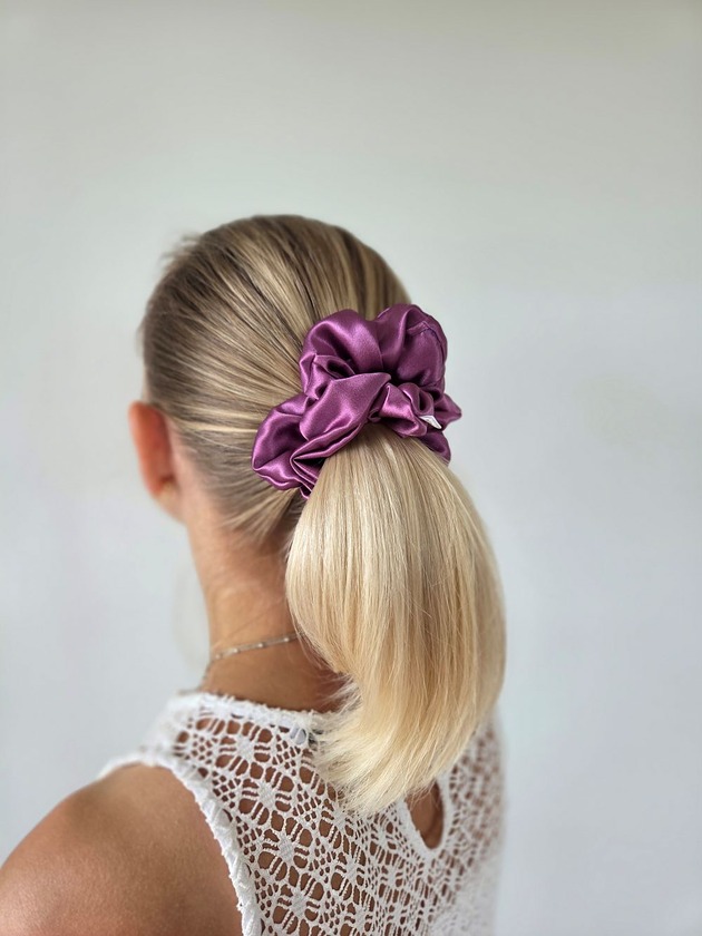 gumki do włosów Gumka jedwabna, scrunchie, frotka heather charm MAXI