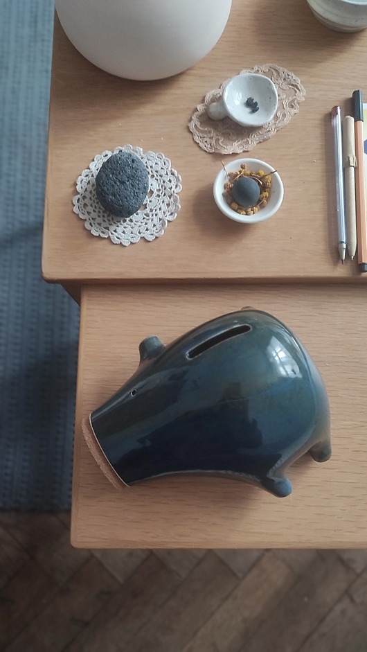 dodatki - różne Świnka Skarbonka PIGGYB 2.0 granatowa błyszcząca