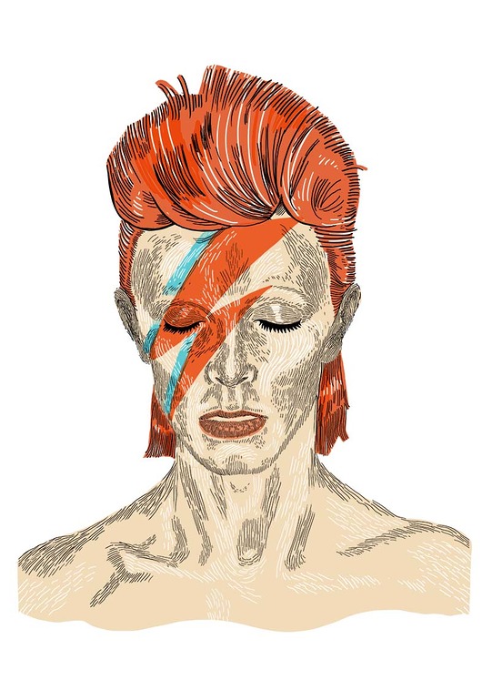 Plakat Bowie  Tiri riri