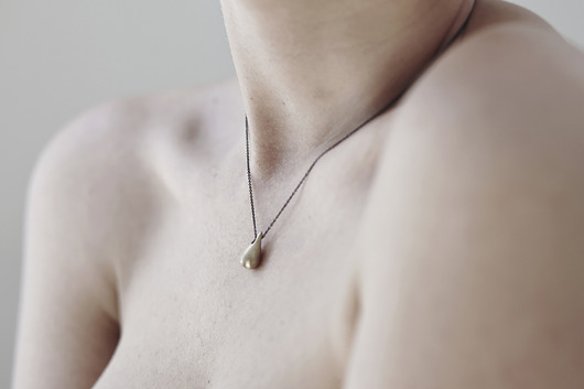 DROP of METAL  / brass necklace Filimoniuk