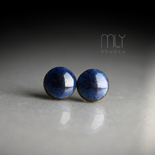 kolczyki ceramiczne Mini Chabry 6mm/stal chirurgiczna/